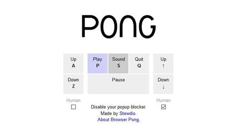 Browser Pong .